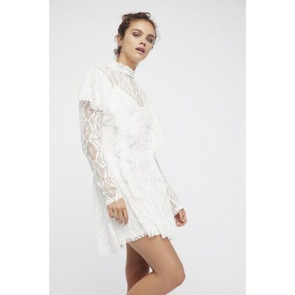 Free People White Rock Candy Lace Dress Small NWT - Picture 5 of 7